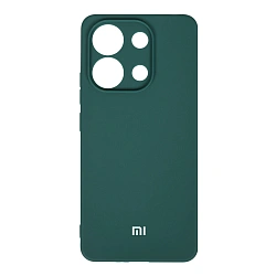 Клип-кейс (накладка) Silicone cover закрытый для Xiaomi Redmi Note 13 Pro 5G / Poco X6 5G силикон, тёмно-зелёный