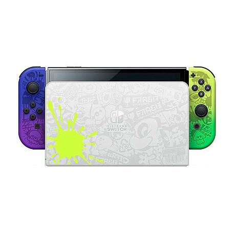 Игровая приставка Nintendo Switch OLED 64 ГБ жёлто-фиолетовый (Splatoon) - 3