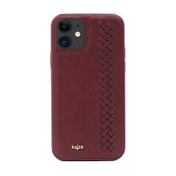 Клип-кейс (накладка) Kajsa Preppie Collection для Apple iPhone 11 Pro Max кожа, красный вертикальное плетение