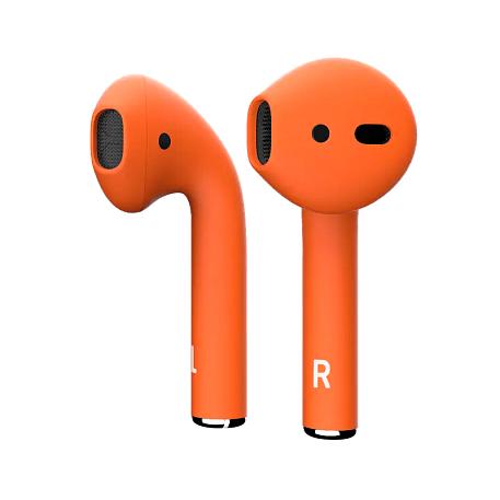 Беспроводные наушники Apple AirPods 2 с зарядным футляром оранжевый матовый - 2