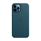 Клип-кейс (накладка) Apple Leather Case MagSafe для Apple iPhone 12 Pro Max кожа, Baltic Blue