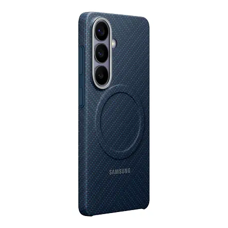 Клип-кейс (накладка) Samsung Carbon Magnet Case для Samsung Galaxy S26 арамидное волкно, алюминий, поликарбонат, тёмно-синий - 2