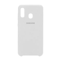 Клип-кейс (накладка) Silicone cover для Samsung Galaxy A20 / A30 силикон, белый