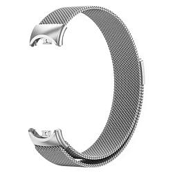 Миланский сетчатый браслет Doossy для Xiaomi Smart Band 8 / 9 / 10 сталь серебристый