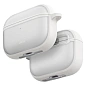 Кобура UNIQ Veren для Apple AirPods Pro 3 поликарбонат, силикон, прозрачный с белой рамкой