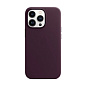 Клип-кейс (накладка) Apple Leather Case MagSafe для Apple iPhone 13 Pro (Уценка) Dark Cherry (хорошее состояние, пятна на чехле)