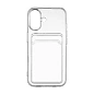 Клип-кейс (накладка) с визитницей Rocket Clear Plus для Apple iPhone 16 (Уценка) прозрачный (отличное состояние, повреждена упаковка)