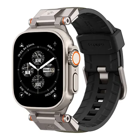 Ремешок Spigen DuraPro Armor для Apple Watch 44 / 45 / 46 / 49mm полиуретан зелёный - 2