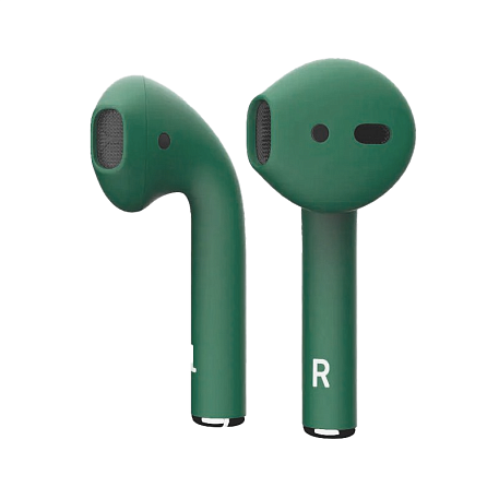 Беспроводные наушники Apple AirPods 2 с зарядным футляром тёмно-зелёный матовый (полная покраска) - 2