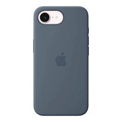 Клип-кейс (накладка) Silicone Case MagSafe для Apple iPhone 16e / 17e силикон, "якорный синий"