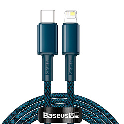Дата-кабель Baseus High Density Braided Type-C to Lightning 2 м, синий