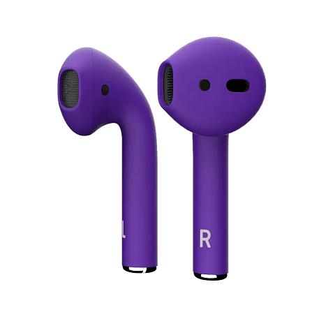 Беспроводные наушники Apple AirPods 2 с зарядным футляром тёмно-фиолетовый матовый (полная покраска) - 2