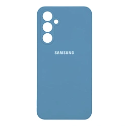 Клип-кейс (накладка) Silicone cover закрытый для Samsung Galaxy S25 силикон, голубой
