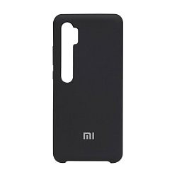 Клип-кейс (накладка) Silicone cover для Xiaomi Mi Note 10 Lite силикон, чёрный