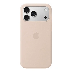 Клип-кейс (накладка) Silicone Case MagSafe для Apple iPhone 17 Pro Max силикон, бежевый