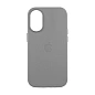 Клип-кейс (накладка) Leather Case MagSafe для Apple iPhone 16 кожа, светло-серый