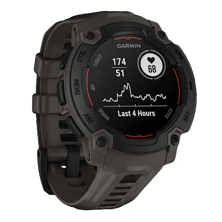 Умные часы Garmin Instinct 3 50mm Solar чёрный (угольно-чёрный ремешок) - 2