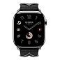 Умные часы Apple Watch Hermes Series 11 46mm GPS + Cellular Silver Titanium Case Noir/Gris Bridon Lisere Single Tour Strap (with Orange Hermès Sport band) - 2