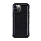 Клип-кейс (накладка) K-DOO Mars для Apple iPhone 12 / 12 Pro алюминий, кожа, чёрный