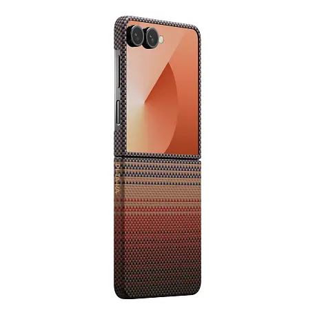 Клип-кейс (накладка) Pitaka Ultra-Slim Case для Samsung Galaxy Z Flip 7 кевлар (арамид), "закат" (FSFLIP7) - 2