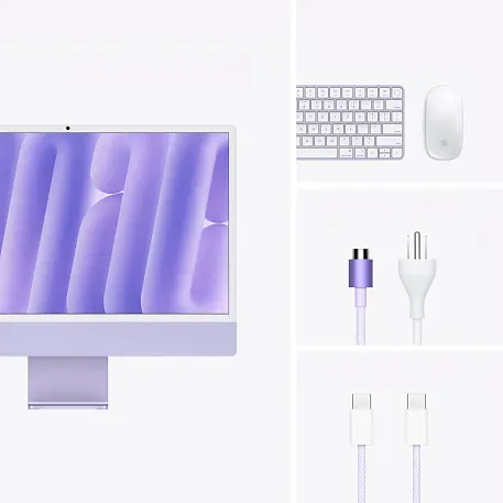 Моноблок Apple iMac 24" M4 (10-core GPU) 16 ГБ, 256 ГБ (Z1ET0009W), фиолетовый - 5