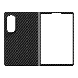 Клип-кейс (накладка) uBear Supreme Mag Case для Samsung Galaxy Z Fold 8  кевлар (арамид), чёрно-серый (полоска)