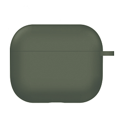 Кобура Silicon Protection Case для Apple AirPods 3 силикон, серо-зелёный