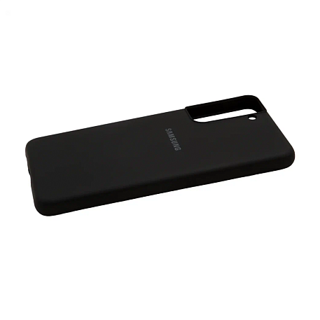 Клип-кейс (накладка) для Samsung Galaxy S21 силикон, чёрный - 3