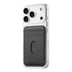 Кардхолдер uBear Split для Apple iPhone экокожа, чёрный