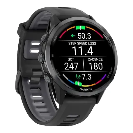 Умные часы Garmin Forerunner 970 "чёрный карбон" (чёрно-серый ремешок) - 3