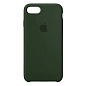 Клип-кейс (накладка) Silicone Case закрытый для Apple iPhone 7 / 8 / SE 2020 / 2022 силикон, тёмно-зелёный