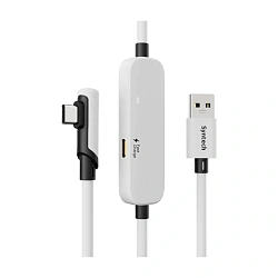 Дата-кабель с зарядным портом USB-C Syntech VR Fast Charging Link (для Oculus) Type-C 5 м, белый