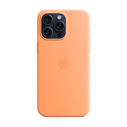 Клип-кейс (накладка) Apple Silicone Case MagSafe для Apple iPhone 15 Pro Max силикон, Orange Sorbet