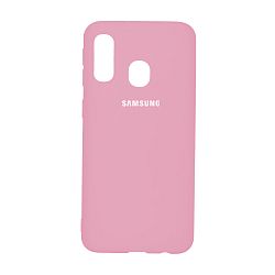 Клип-кейс (накладка) Silicone cover закрытый для Samsung Galaxy A40 силикон, розовый