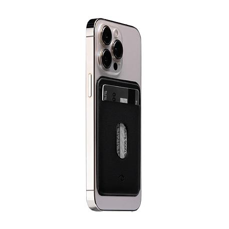Кардхолдер Pitaka MagEZ Card Sleeve 3 для Apple iPhone экокожа, чёрный - 4