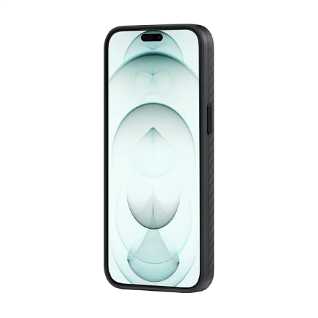 Клип-кейс (накладка) Pitaka MagEZ Case Pro 4 для Apple iPhone 15 Pro Max кевлар (арамид), чёрно-серый (полоска) - 3