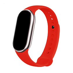 Спортивный ремешок для Xiaomi Smart Band 8 / 9 / 10 силикон красный