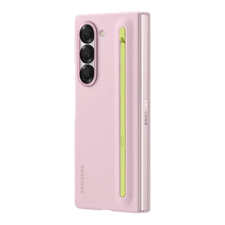 Клип-кейс (накладка) Samsung S Pen Case для Samsung Galaxy Z Fold 6 полиуретан, поликарбонат, розовый - 4