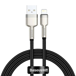 Дата-кабель Baseus Cafule Series Metal Lightning 1 м, чёрный