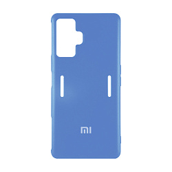 Клип-кейс (накладка) Silicone cover закрытый для Xiaomi Poco F4 GT силикон, голубой