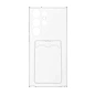 Клип-кейс (накладка) с визитницей для Samsung Galaxy S24 Ultra силикон, прозрачный