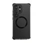 Клип-кейс (накладка) UNIQ Combat MagSafe для Samsung Galaxy S25 Ultra поликарбонат, силикон, прозрачный с чёрной рамкой