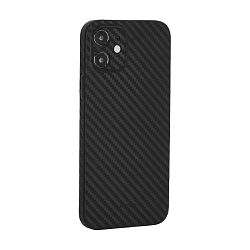 Клип-кейс (накладка) K-DOO Air Carbon для Apple iPhone 12 Mini карбон, чёрный