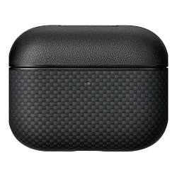 Кобура Pitaka MagEZ Case для Apple AirPods Pro 3 кевлар (арамид), чёрно-серый (узкая полоска) (APM2501)