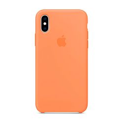 Клип-кейс (накладка) Apple Silicone Case для Apple iPhone Xs силикон, Papaya