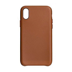 Клип-кейс (накладка) K-DOO Noble Collection для Apple iPhone Xs Max кожа, коричневый