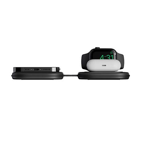 Беспроводное зарядное устройство Breaking 3 in 1 Charging Stand DS01 20 Вт (Уценка) чёрный (хорошее состояние, мелкие потертости, неполный комплект) - 5
