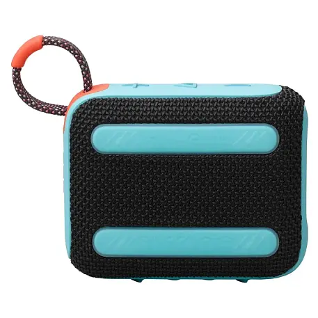 Портативная колонка JBL Go 4 чёрный с оранжевым - 2