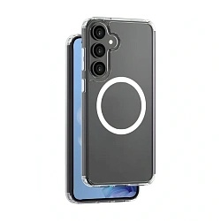 Клип-кейс (накладка) Deppa Gel Crystal Magsafe для Samsung Galaxy S25 Ultra поликарбонат, прозрачный