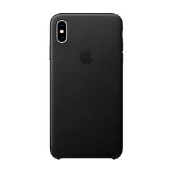 Клип-кейс (накладка) Apple Leather Case для Apple iPhone Xs Max кожа, Black